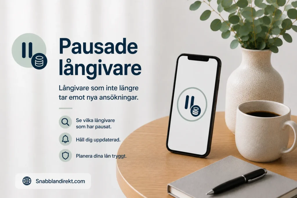 Pausade långivare